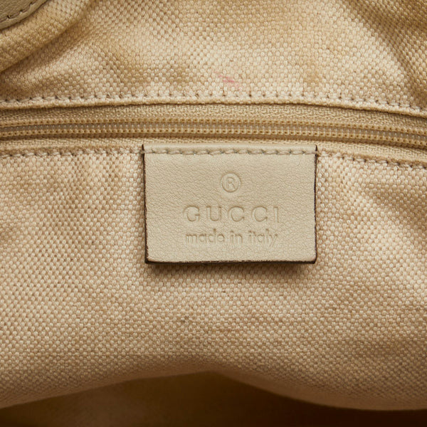 グッチ グッチシマ スーキー ハンドバッグ ショルダーバッグ 2WAY 247902 ホワイト アイボリー キャンバス レザー レディース GUCCI 【中古】