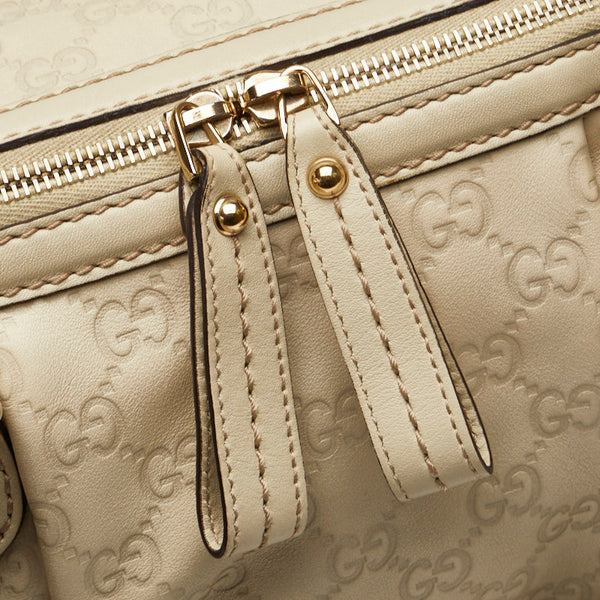 グッチ グッチシマ スーキー ハンドバッグ ショルダーバッグ 2WAY 247902 ホワイト アイボリー キャンバス レザー レディース GUCCI 【中古】