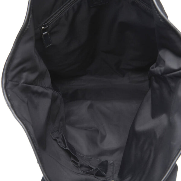 グッチ シェリーライン パラナ ウェブループ付 ショルダーバッグ トートバッグ 268175 ブラック キャンバス レザー レディース GUCCI 【中古】