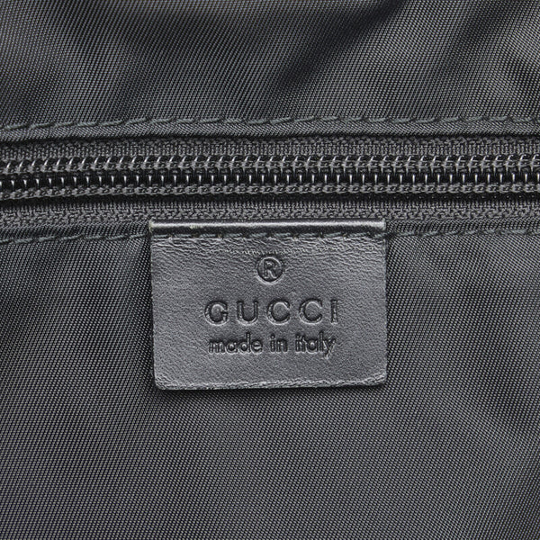 グッチ シェリーライン パラナ ウェブループ付 ショルダーバッグ トートバッグ 268175 ブラック キャンバス レザー レディース GUCCI 【中古】
