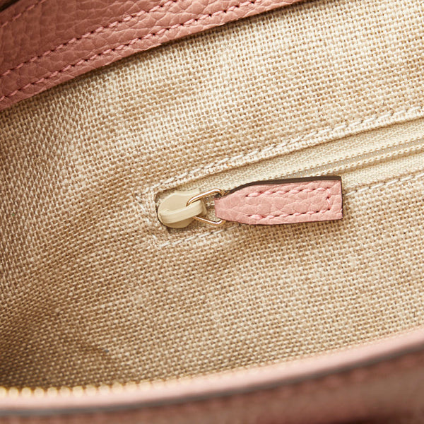 グッチ バンブー タッセル トートバッグ ショルダーバッグ 2WAY 449643 ピンク レザー レディース GUCCI 【中古】