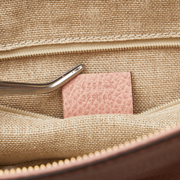 グッチ バンブー タッセル トートバッグ ショルダーバッグ 2WAY 449643 ピンク レザー レディース GUCCI 【中古】