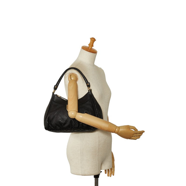 グッチ アビー ハンドバッグ 190525 ブラック レザー レディース GUCCI 【中古】