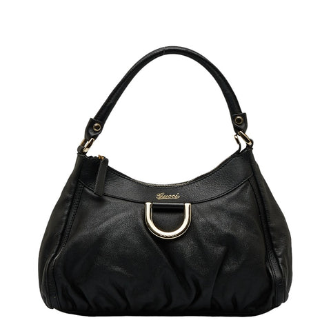 グッチ アビー ハンドバッグ 190525 ブラック レザー レディース GUCCI 【中古】