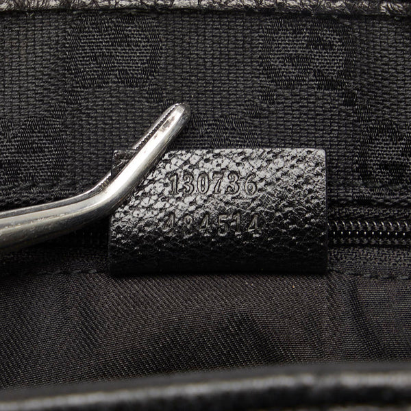 グッチ アビー ハンドバッグ ショルダーバッグ 130736 ブラック レザー レディース GUCCI 【中古】