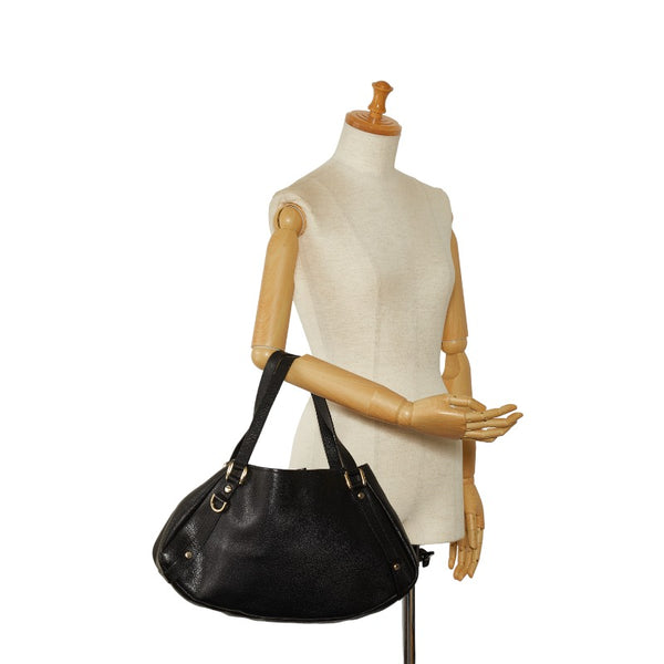 グッチ アビー ハンドバッグ ショルダーバッグ 130736 ブラック レザー レディース GUCCI 【中古】