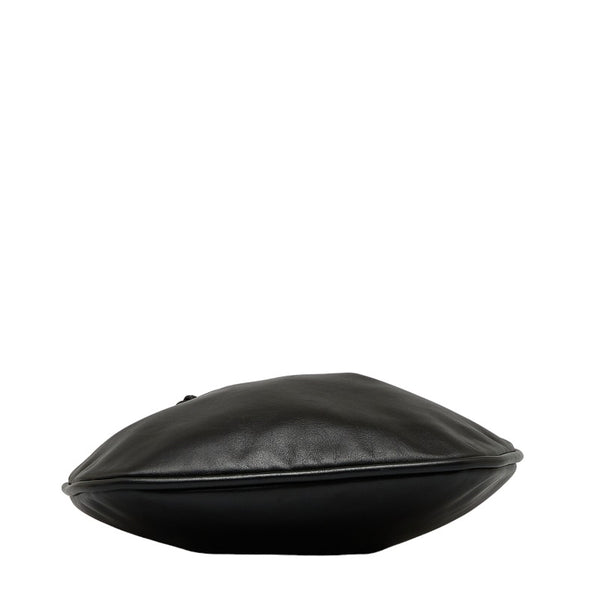 グッチ 巾着 ワンショルダーバッグ ハンドバッグ 001 4034  ブラック レザー レディース GUCCI 【中古】