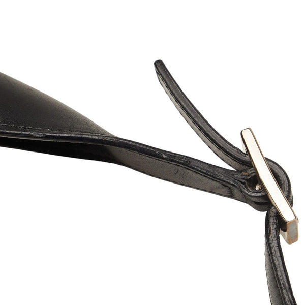 グッチ 巾着 ワンショルダーバッグ ハンドバッグ 001 4034  ブラック レザー レディース GUCCI 【中古】