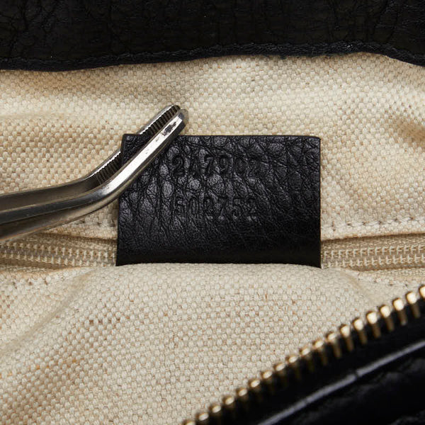 グッチ スーキー ハンドバッグ 247902 ブラック レザー レディース GUCCI 【中古】