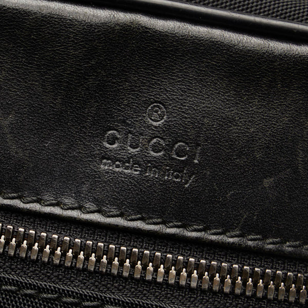 グッチ 斜め掛け ショルダーバッグ 101680 ブラック キャンバス レザー レディース GUCCI 【中古】