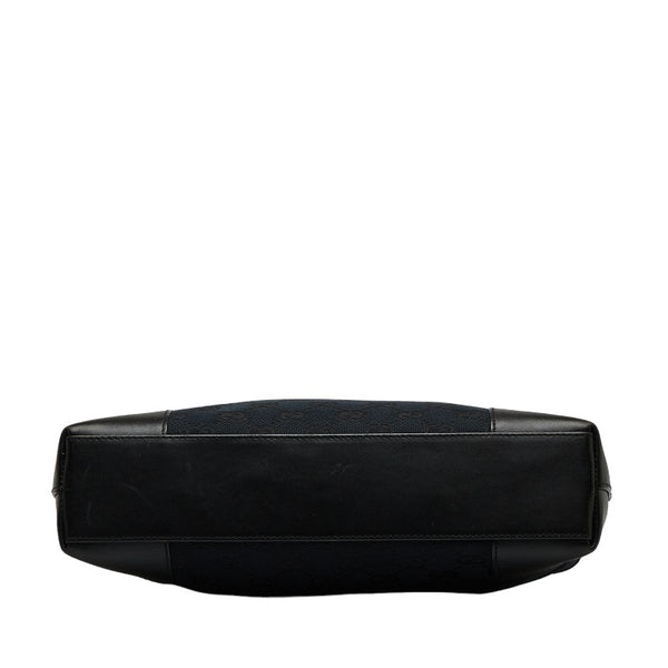 グッチ GGキャンバス ショルダーバッグ 001 4231 ブラック レザー レディース GUCCI 【中古】