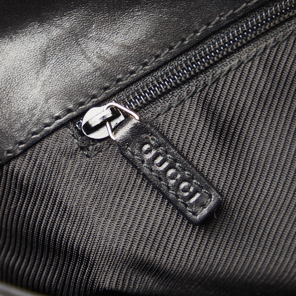 グッチ GGキャンバス ショルダーバッグ 001 4231 ブラック レザー レディース GUCCI 【中古】