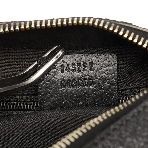 グッチ シェリーライン ワンショルダーバッグ ハンドバッグ 145757 ブラック キャンバス レディース GUCCI 【中古】