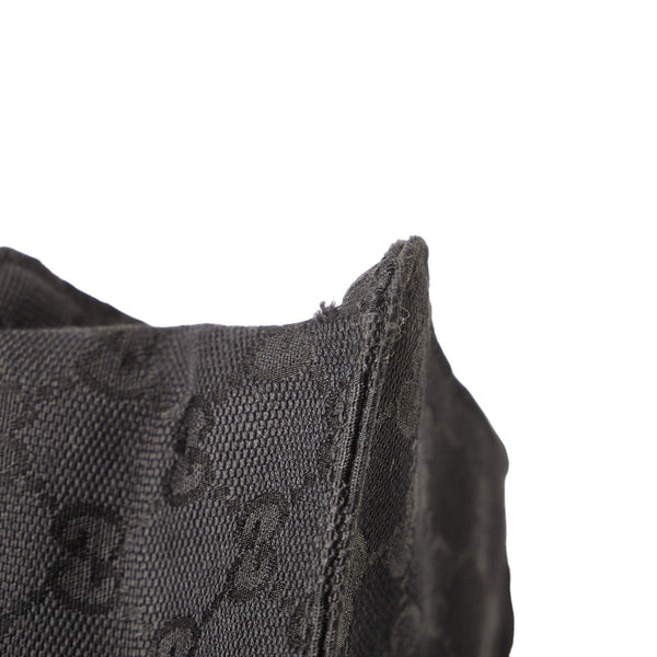 グッチ GGキャンバス 斜め掛け ショルダーバッグ 120841 ブラック キャンバス レザー レディース GUCCI 【中古】