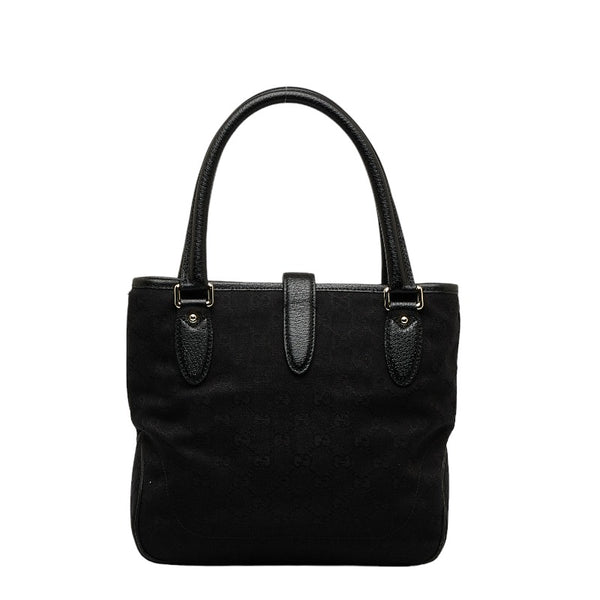 グッチ GGキャンバス ニュージャッキー ハンドバッグ 145817 ブラック キャンバス レザー レディース GUCCI 【中古】