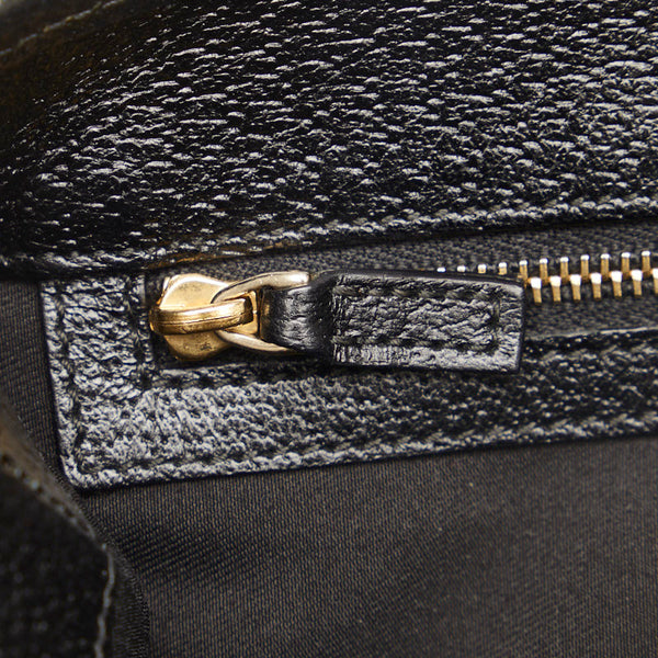 グッチ GGキャンバス ニュージャッキー ハンドバッグ 145817 ブラック キャンバス レザー レディース GUCCI 【中古】