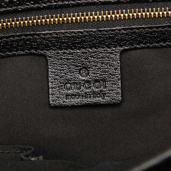 グッチ GGキャンバス ニュージャッキー ハンドバッグ 145817 ブラック キャンバス レザー レディース GUCCI 【中古】