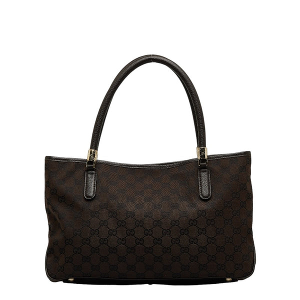 グッチ GGキャンバス トートバッグ 290826 ブラウン キャンバス レザー レディース GUCCI 【中古】