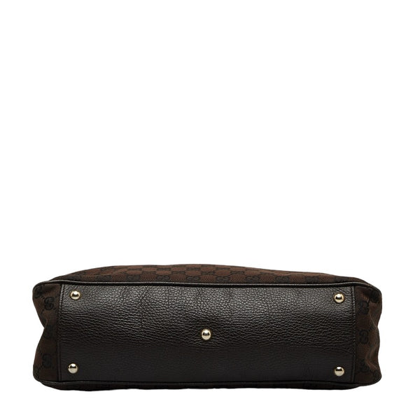 グッチ GGキャンバス トートバッグ 290826 ブラウン キャンバス レザー レディース GUCCI 【中古】