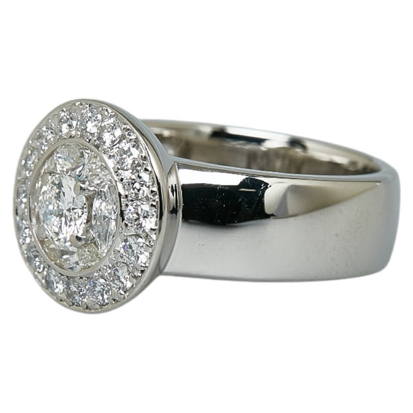 Pt900 プラチナ ダイヤ0.286ct ダイヤ0.96ct リング 指輪 レディース 12.5号 【中古】