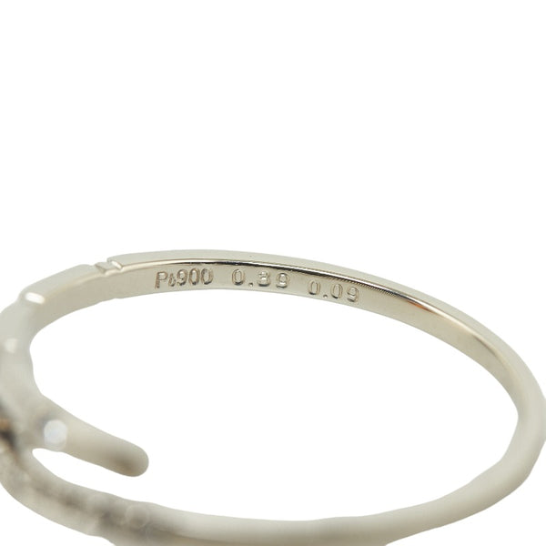 Pt900 プラチナ スペサタイトガーネット0.39ct ダイヤ0.09ct リング 指輪 レディース 23号 【中古】
