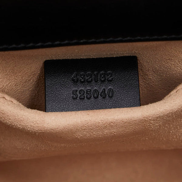 グッチ GGスプリーム パドロック チェーン ショルダーバッグ 432182 ブラック ゴールド ベージュ レザー レディース GUCCI 【中古】