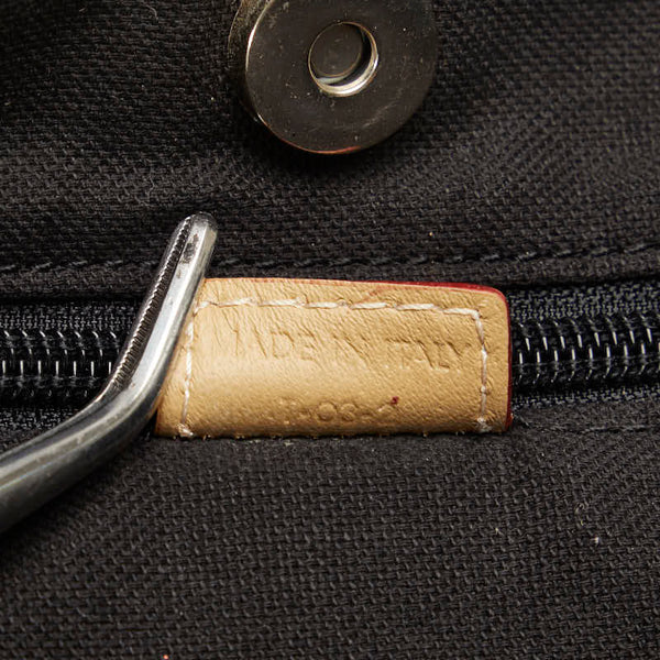 バーバリー ノバチェック ハンドバッグ トートバッグ ベージュ ブラック キャンバス レディース BURBERRY 【中古】