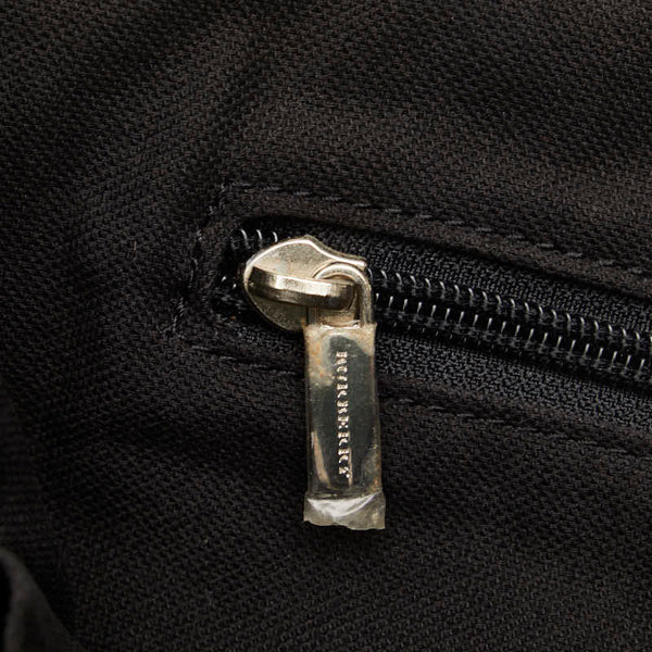 バーバリー ノバチェック ハンドバッグ トートバッグ ベージュ ブラック キャンバス レディース BURBERRY 【中古】
