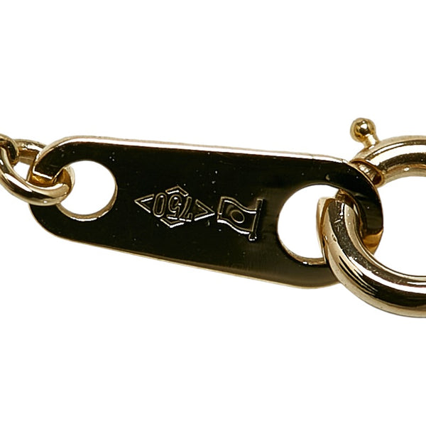 K18YG イエローゴールド ダイヤ1.03ct トリプル チェーン ネックレス レディース 【中古】