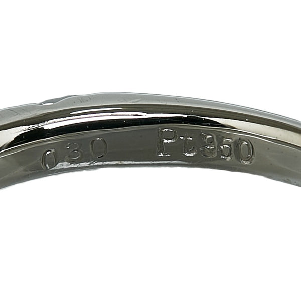 Pt950 プラチナ ダイヤ0.30ct ハーフエタニティーリング リング 指輪 レディース 8号 【中古】