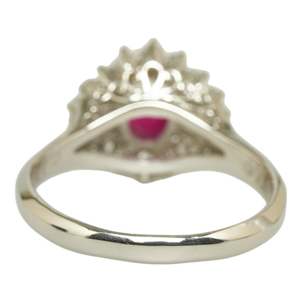 Pt900 プラチナ ルビー0.93ct ダイヤ0.38ct リング 指輪 レディース 12号 【中古】