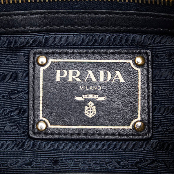 プラダ ロゴ ワンショルダーバッグ ネイビー ナイロン レディース PRADA 【中古】