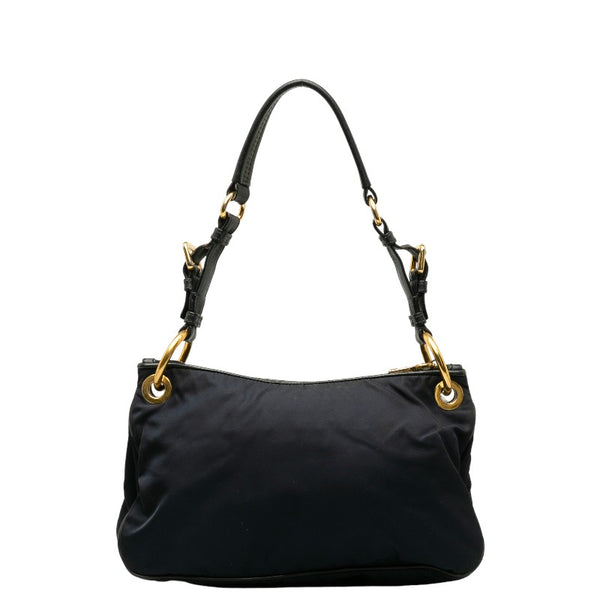 プラダ ロゴ ワンショルダーバッグ ネイビー ナイロン レディース PRADA 【中古】