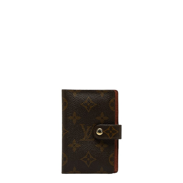 ルイ ヴィトン モノグラム MALLETIER ミニアジェンダ カードケース T56350 ブラウン PVC レディース LOUIS VUITTON 【中古】