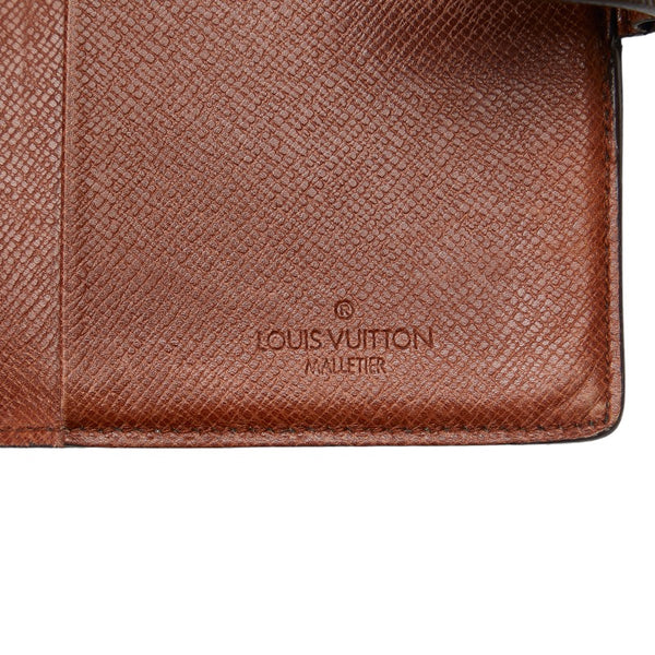 ルイ ヴィトン モノグラム MALLETIER ミニアジェンダ カードケース T56350 ブラウン PVC レディース LOUIS VUITTON 【中古】