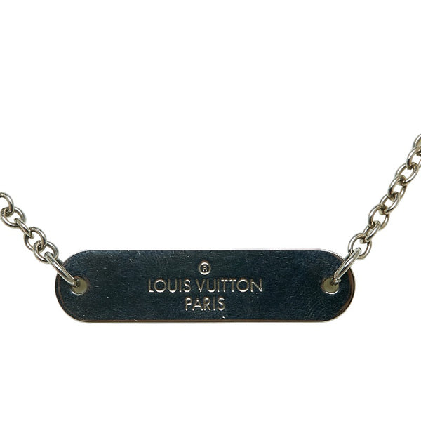 ルイ ヴィトン モノグラム エクリプス コリエ チェーン ピンロック ネックレス M68875 シルバー メタル PVC レディース LOUIS VUITTON 【中古】