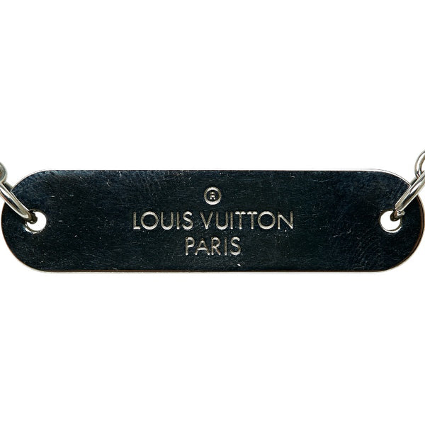ルイ ヴィトン モノグラム エクリプス コリエ チェーン ピンロック ネックレス M68875 シルバー メタル PVC レディース LOUIS VUITTON 【中古】