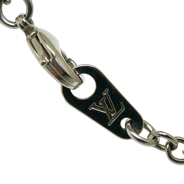 ルイ ヴィトン モノグラム エクリプス コリエ チェーン ピンロック ネックレス M68875 シルバー メタル PVC レディース LOUIS VUITTON 【中古】