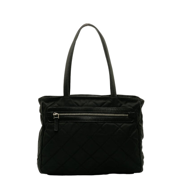プラダ ハンドバッグ ブラック ナイロン レザー レディース PRADA 【中古】