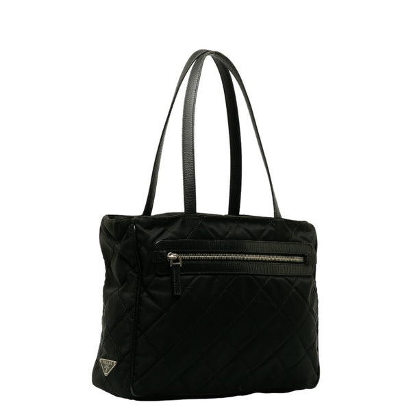 プラダ ハンドバッグ ブラック ナイロン レザー レディース PRADA 【中古】