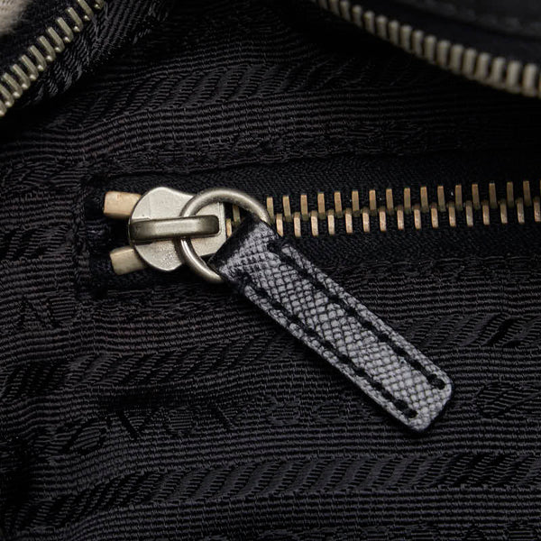 プラダ ハンドバッグ ブラック ナイロン レザー レディース PRADA 【中古】