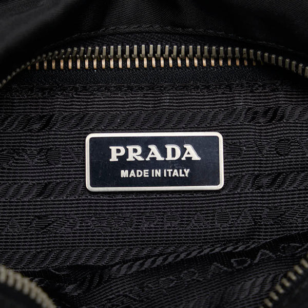 プラダ ハンドバッグ ブラック ナイロン レザー レディース PRADA 【中古】