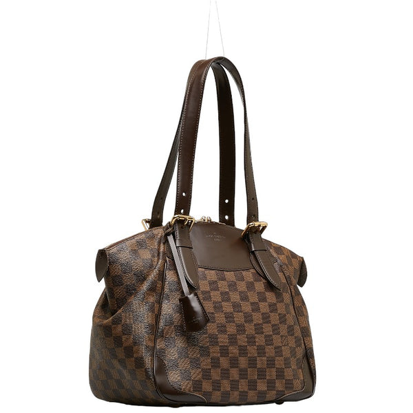 ルイ ヴィトン ダミエ ヴェローナPM ハンドバッグ トートバッグ N41117 ブラウン PVC レザー レディース LOUIS VUITTON 【中古】