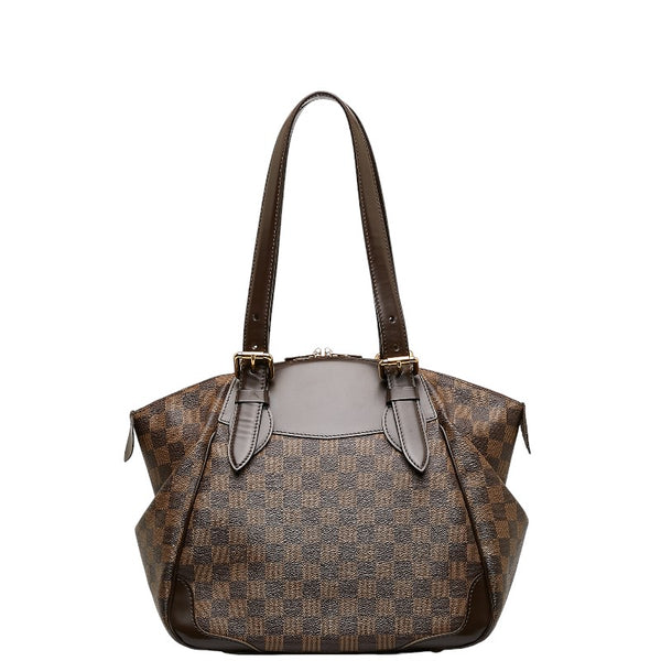 ルイ ヴィトン ダミエ ヴェローナPM ハンドバッグ トートバッグ N41117 ブラウン PVC レザー レディース LOUIS VUITTON 【中古】