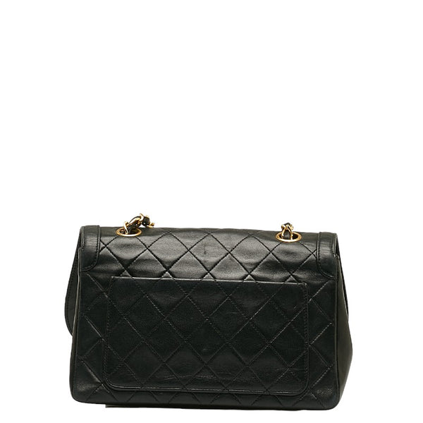 シャネル マトラッセ ココマーク チェーン ショルダーバッグ  ブラック ラムスキン レディース CHANEL 【中古】