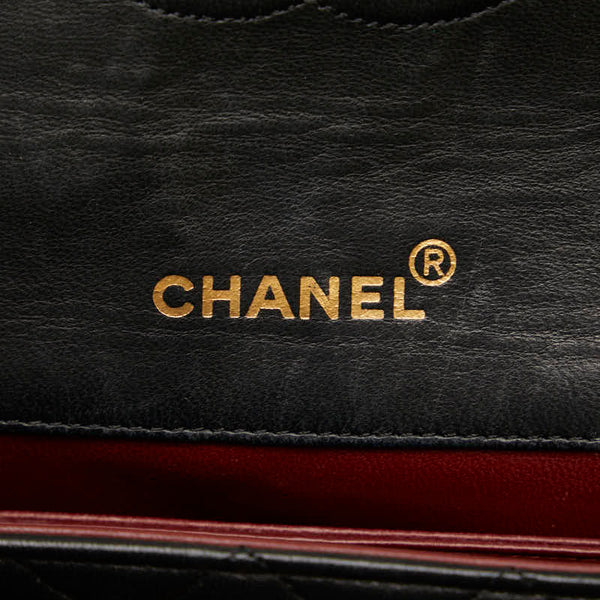 シャネル マトラッセ ココマーク チェーン ショルダーバッグ  ブラック ラムスキン レディース CHANEL 【中古】