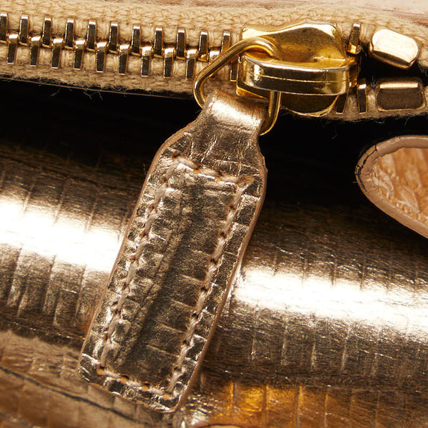 サンローラン チェーン ショルダーバッグ ピンクゴールド レザー レディース SAINT LAURENT 【中古】