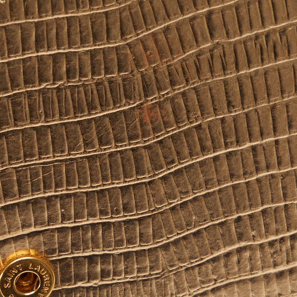 サンローラン チェーン ショルダーバッグ ピンクゴールド レザー レディース SAINT LAURENT 【中古】