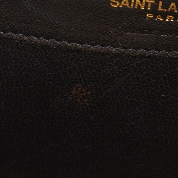 サンローラン チェーン ショルダーバッグ ピンクゴールド レザー レディース SAINT LAURENT 【中古】