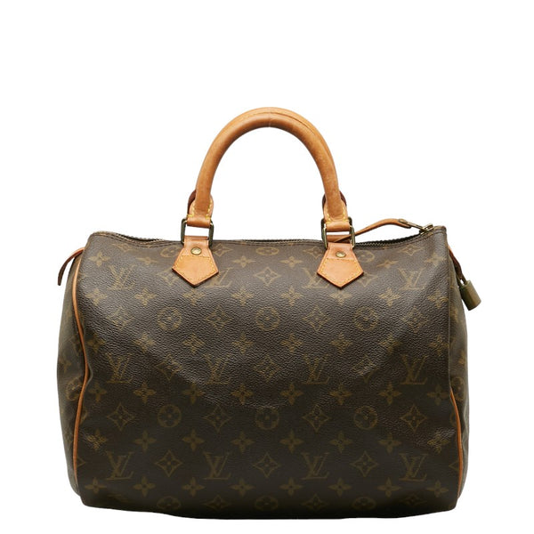 ルイ ヴィトン モノグラム スピーディ30 ハンドバッグ ショルダーバッグ２WAY M41526 ブラウン PVC レザー レディース LOUIS VUITTON 【中古】